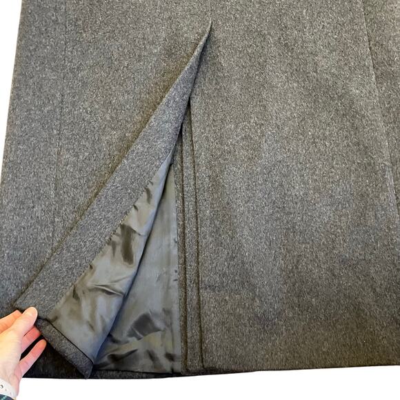 Franco's Mens XL Vintage 100% Cashmere Karamai Full Length Dress Coat Charcoal - Picture 11 of 16